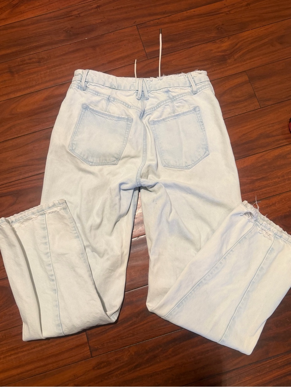 Good American Light Blue Frayed Waist Jeans - Picture 6 of 11